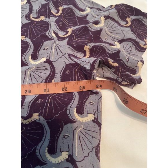 Men's Earthbound Trading Co. Shirt XL Purple Gray Elephant Button Down - Picture 6 of 6